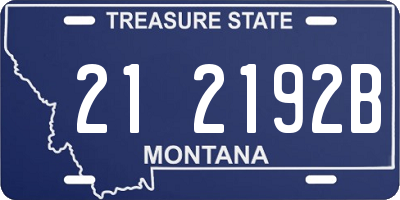 MT license plate 212192B