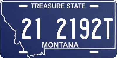 MT license plate 212192T