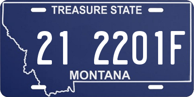 MT license plate 212201F