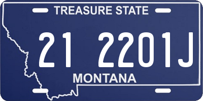MT license plate 212201J