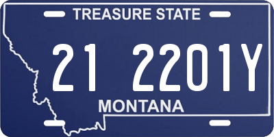 MT license plate 212201Y