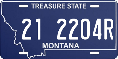 MT license plate 212204R