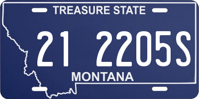 MT license plate 212205S