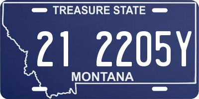 MT license plate 212205Y