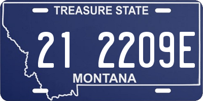 MT license plate 212209E