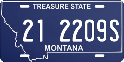 MT license plate 212209S