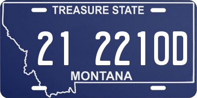 MT license plate 212210D