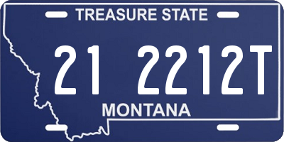 MT license plate 212212T