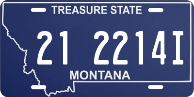 MT license plate 212214I