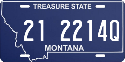 MT license plate 212214Q