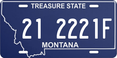 MT license plate 212221F