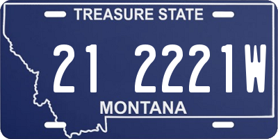 MT license plate 212221W