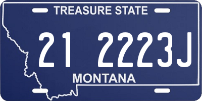 MT license plate 212223J