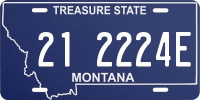 MT license plate 212224E