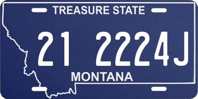 MT license plate 212224J