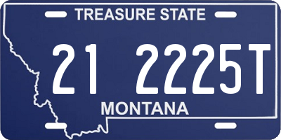 MT license plate 212225T