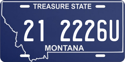 MT license plate 212226U
