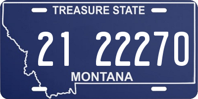MT license plate 212227O