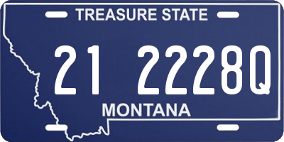 MT license plate 212228Q