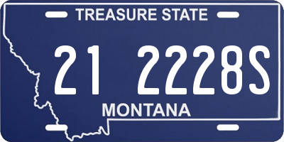 MT license plate 212228S