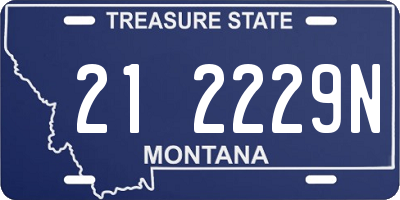 MT license plate 212229N
