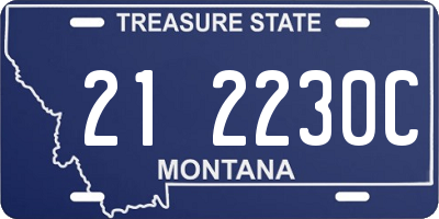 MT license plate 212230C