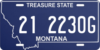 MT license plate 212230G