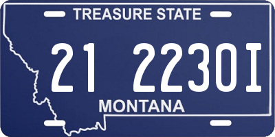 MT license plate 212230I