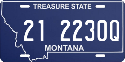 MT license plate 212230Q