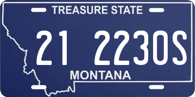 MT license plate 212230S