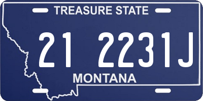 MT license plate 212231J
