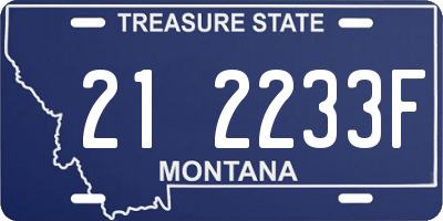 MT license plate 212233F