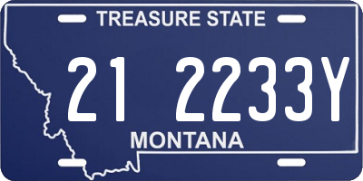 MT license plate 212233Y