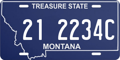 MT license plate 212234C
