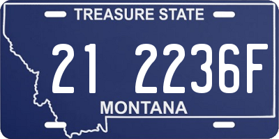 MT license plate 212236F