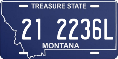 MT license plate 212236L
