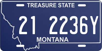 MT license plate 212236Y