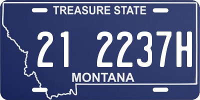 MT license plate 212237H