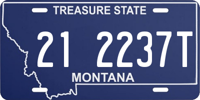 MT license plate 212237T
