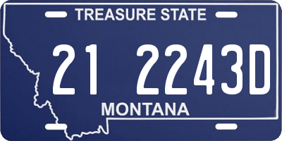 MT license plate 212243D