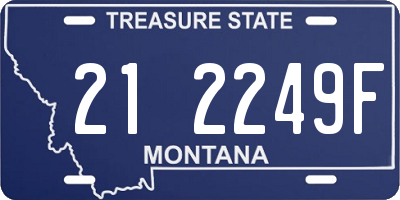 MT license plate 212249F