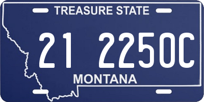 MT license plate 212250C