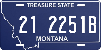 MT license plate 212251B