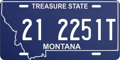 MT license plate 212251T