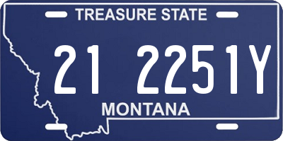 MT license plate 212251Y