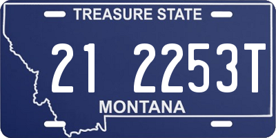 MT license plate 212253T