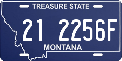 MT license plate 212256F