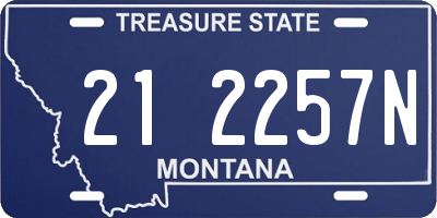 MT license plate 212257N