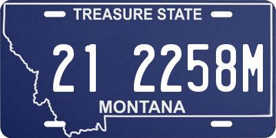 MT license plate 212258M