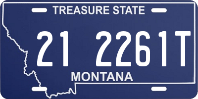 MT license plate 212261T